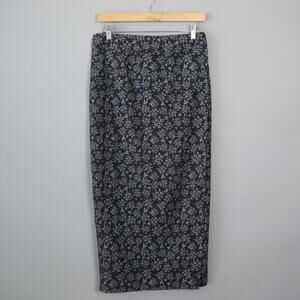 RipSkirt Hawaii Skirt Small Black Gray Floral Adjustable Long Beach